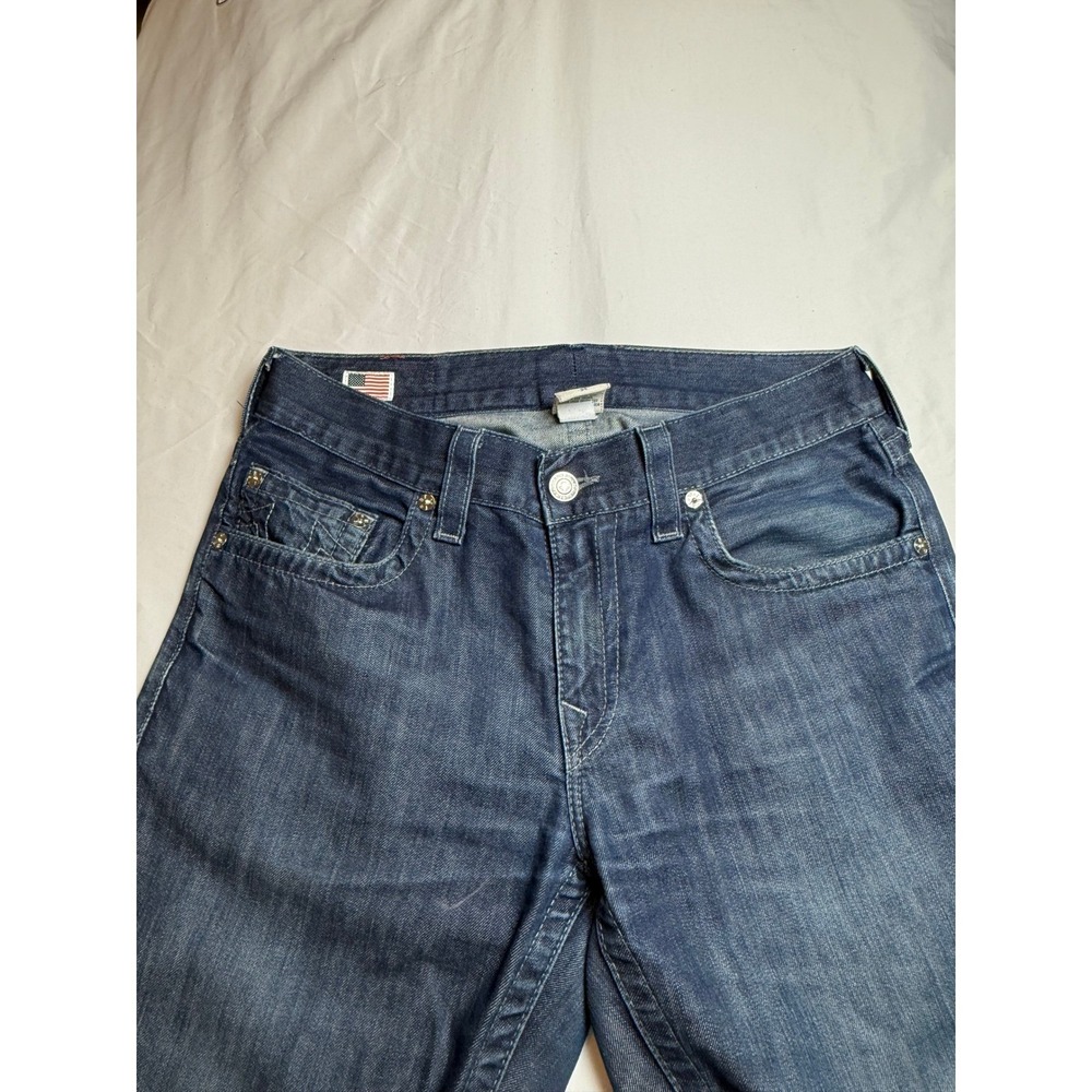True Religion World Tour Bobby Mens Jeans Size 34x31 Dark Wash Denim - Picture 7 of 9